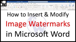 How to Insert and Modify Image Watermarks in Microsoft Word [upl. by Nae499]