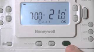 Video Honeywell thermostats program setting [upl. by Rats]