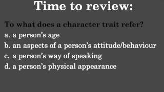 Character Traits Lesson [upl. by Fan]