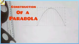 ParabolaRectangular method in  Technical drawing  construction [upl. by Norehs]