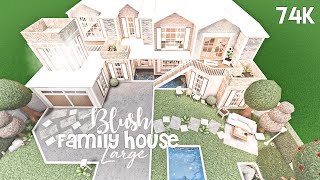 Blush Large Family House  Bloxburg Build [upl. by Anay]