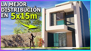 🔴LA CASA CON LA MEJOR DISTRIBUCION EN 5X15m 🔥 [upl. by Arema]