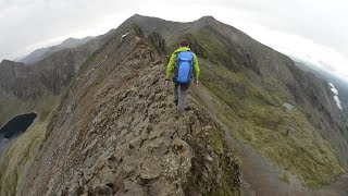 Britains Mountain Challenges Crib Goch scrambling [upl. by Sausa]