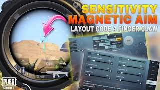 Code layout 4 jari  sensitivitas Ads amp Gyro aim lurus seperti pro player PUBG Mobile [upl. by Eseneg]