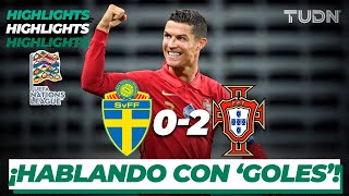 Highlights  Suecia 02 Portugal  UEFA Nations League 2020  J2  TUDN [upl. by Inaleon]