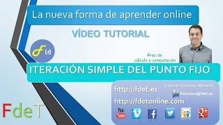 METODO DE ITERACIÓN SIMPLE DEL PUNTO FIJO [upl. by Loggins]