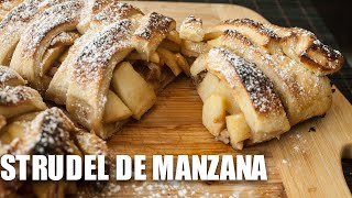 Cómo preparar Strudel de manzana con pasta hojaldre [upl. by Aissatsana682]