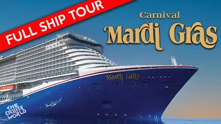 CARNIVAL MARDI GRAS ULTIMATE SHIP TOUR  FULL CRUISE SHIP TOUR OF PUBLIC AREAS  THE CRUISE WORLD [upl. by Veriee119]