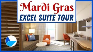 Carnival Mardi Gras Cabin Tour Forward Corner Excel Suite [upl. by Apple]