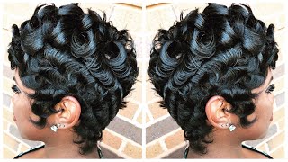 PIN CURLS ON PIXIE CUT  BETTY BOOP STYLE by CRAZYABOUTANGEL  iDESIGN8 [upl. by Kalam561]