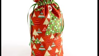 Drawstring Christmas sacks for you to sew by Debbie Shore [upl. by Wheeler]