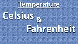 Temperature Conversion Celsius and Fahrenheit [upl. by Camilia719]