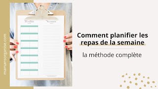 Repas pour la semaine  COMMENT PLANIFIER SES MENUS [upl. by Tye]