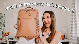 Whats in my Work Tech Bag  Review of the Calpak Backpack [upl. by Imot]