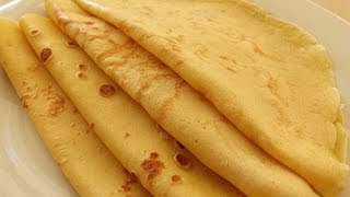 Basic French Crepes Recipe  Crepe Batter just in a minute [upl. by Simonsen]