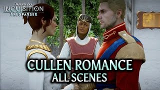 Dragon Age Inquisition  Trespasser DLC  Cullen Romance all scenes [upl. by Avert]