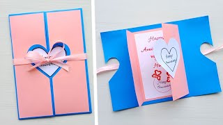 Beautiful Handmade Anniversary Card Idea  DIY Greeting Cards for AnniversaryValentines day card [upl. by Jer]