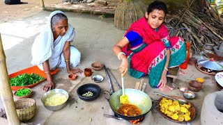 BIHARI CHICKEN RECIPE  Cook village style Bihari Chicken by Limu amp Grandmother  villfood recipes [upl. by Relyc]