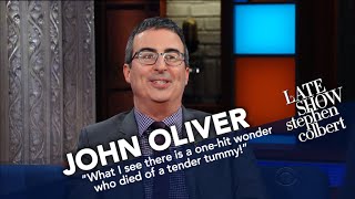 John Oliver And Stephen Make Wax Presidents Fight To The Death [upl. by Grider4]