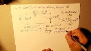 Phasors Example With resistor inductor and capacitor [upl. by Anoet]