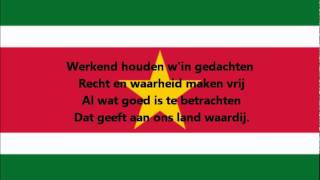 Hymne national de la Suriname [upl. by Siwel288]