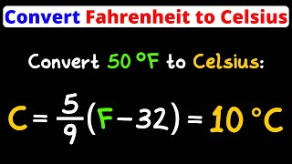 Convert Fahrenheit to Celsius  Temperature Conversion  Eat Pi [upl. by Raycher]