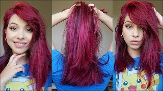 How I Dye My Hair Magenta  Burgundy Red [upl. by Anoi]