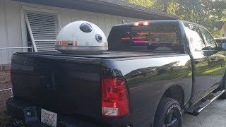 Home made folding aluminum truck bed cover with BB8 attachment [upl. by Aushoj]