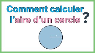 Comment calculer laire dun cercle Formule Surface cercle [upl. by Votaw]