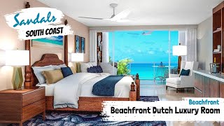 Dutch Beachfront Luxury Room DGB  Sandals South Coast Jamaica  Full Walkthrough Tour amp Review 4K [upl. by Reste723]