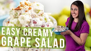 Easy Creamy Grape Salad [upl. by Neerual]