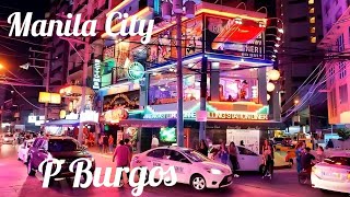 Manila City Philippines 🇵🇭 P Burgos Street Red Light District Makati walking Tour Guide [upl. by Bergstrom]