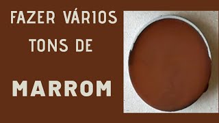 Como fazer a cor marrom  Vários tons de marrom [upl. by Kohn]