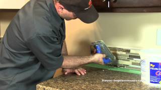 How To Grout A Mosaic Tile Backsplash [upl. by Sidras]