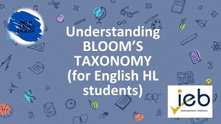 Understanding Blooms Taxonomy  for students [upl. by Eeleak]