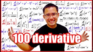 100 calculus derivatives in one take [upl. by Rip]