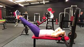 Flat Bench Lying Leg Raise [upl. by Benito]