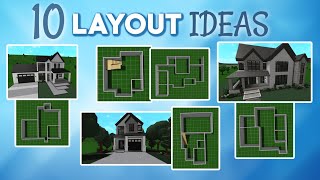 10 FREE HOUSE LAYOUTS  EXTERIORS  Roblox Bloxburg [upl. by Priscella]