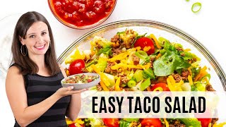 Healthy TACO SALAD RECIPE Easy In 20 Minutes [upl. by Rolyks]