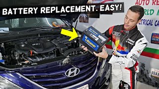 HOW TO REPLACE CAR BATTERY ON HYUNDAI [upl. by Shelia]