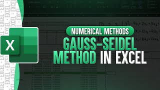 GaussSeidel Method In Excel [upl. by Nnylacissej791]