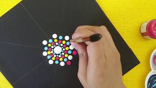 Mandala Dot Art For Beginners  Simple amp Easy Mandala [upl. by Ayouqat441]