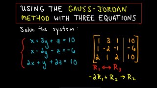 ❖ Using GaussJordan to Solve a System of Three Linear Equations  Example 1 ❖ [upl. by Marjy]