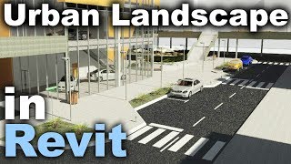 Urban Landscape in Revit Tutorial Roads Curbs Sidewalks Parking Cars Signalisation [upl. by Enitselec]