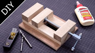 【Simple amp Smart】Make a Wooden Vise  Drill Press Vise [upl. by Eniawtna]