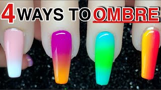 4 WAYS TO OMBRÉ WITH GEL POLISH  Nailsbykamin [upl. by Dasya]