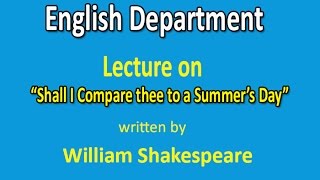 Sonnet18 by William Shakespeare  Bangla Lecture  বাংলা লেকচার [upl. by Aikat]