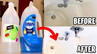 How to clean your bathtub using Dawn and Vinegar [upl. by Yort12]