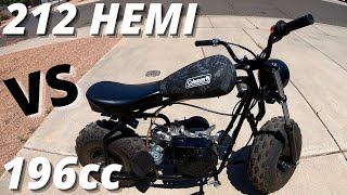 Hemi Predator 212 versus the 196cc on the Coleman CT200UEX [upl. by Nataline]