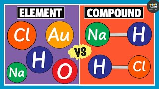 Difference Between Element and Compound  Chemistry [upl. by Alfonzo694]